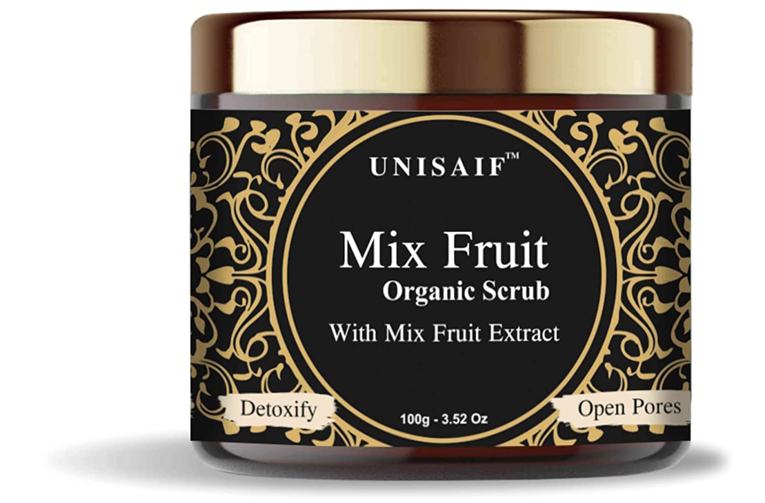 Unisaif Organic Mix Fruit Face Scrub - Face Exfoliator Body Scrub with Mix Fruit Extracts for Skin Toning | Detoxify | Openpores