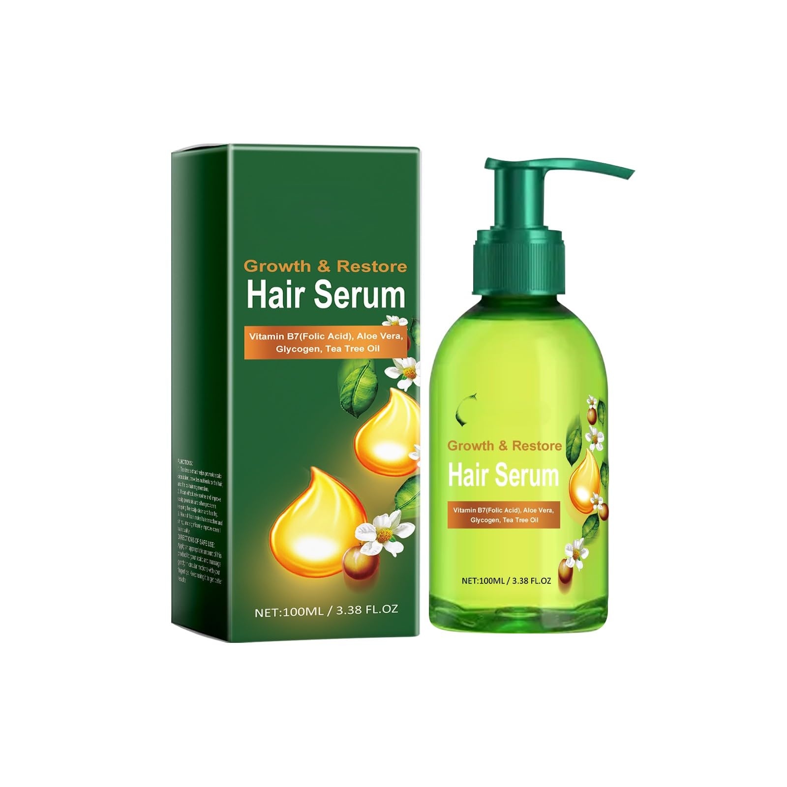 Viareline Growth & Restore Hair Serum with Vitamin B7, Aloe Vera, 100 ml