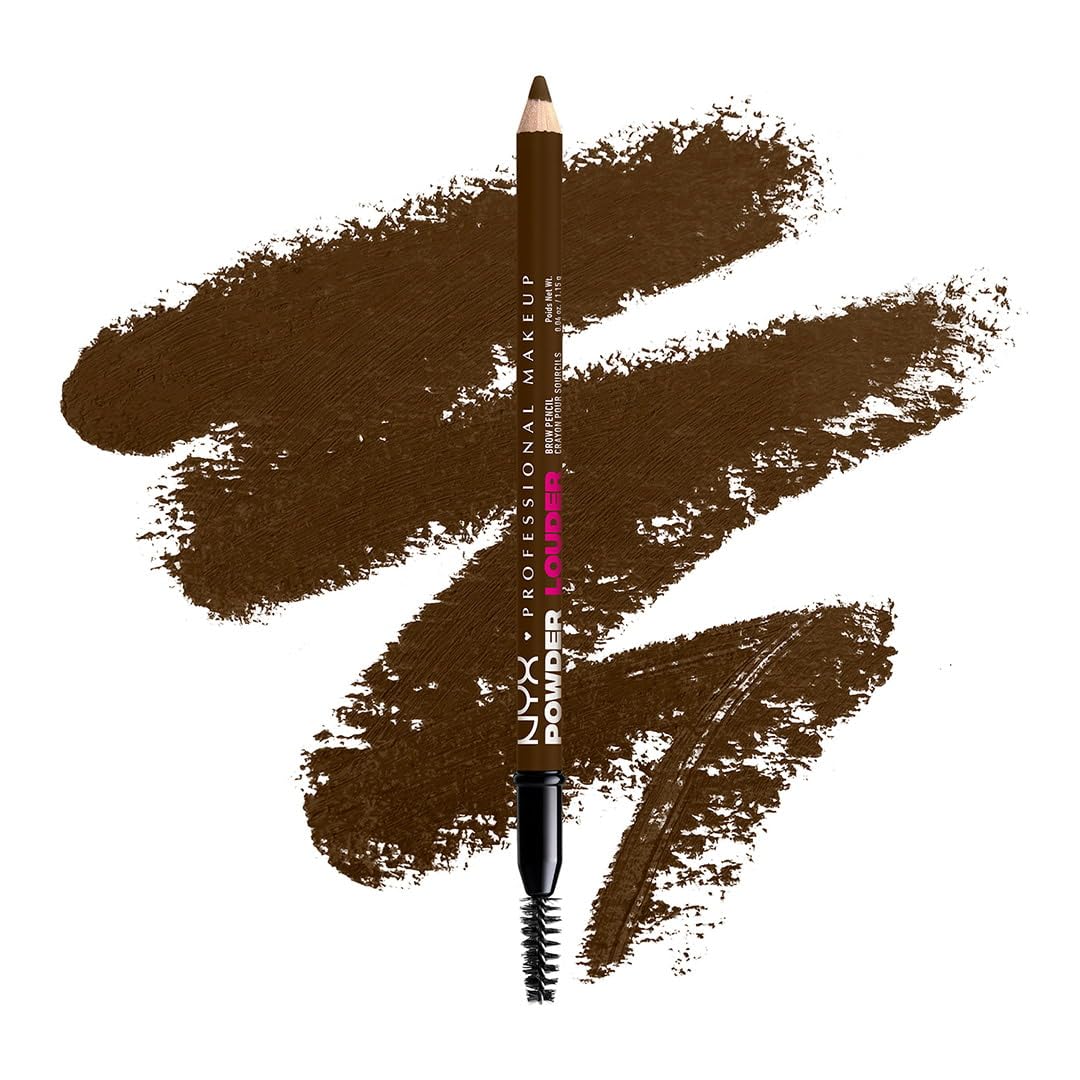 NYX PROFESSIONAL MAKEUP Brow Powder Louder Eyebrow Pencil, Brow Pencil with Buildable Volume For Up To 12HR Wear, Vegan Formula