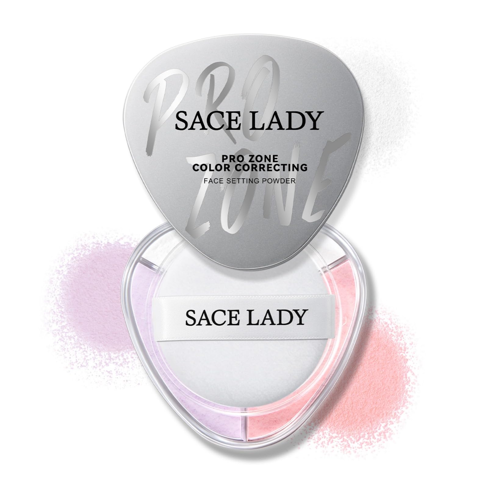 SACE LADY Setting Powder Face Makeup, Color Correcting Lasting Waterproof Matte Finish Loose Powder, Oil Control Lightweight Fla
