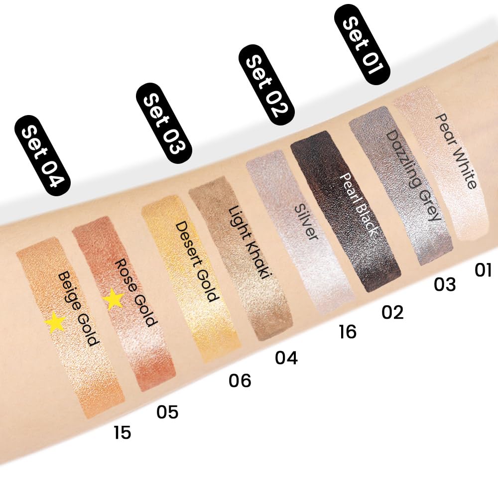 Kaely 2Pcs Cream Eyeshadow Stick Set For Eyes,Rose Gold & Beige Gold Shimmer Pen,Eye Brightener Halloween Makeup,Sombras Para Oj