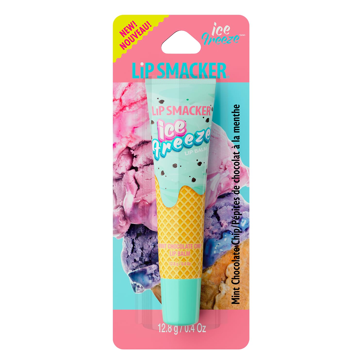 Lip Smacker Ice Freeze Balm, Ultra-Hydrating & Cooling Lip Balm with Refreshing Flavor, Sheer Tint & Minty Sensation, Soft-Serve