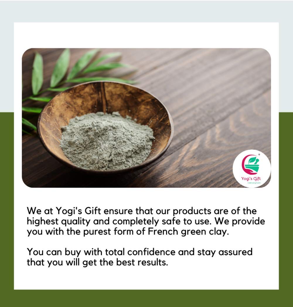 French Green Clay Powder 8 Oz | Deep Facial Cleanser | For Skin Softening And Face Care | Natural Detoxifies Body | Argile Verte