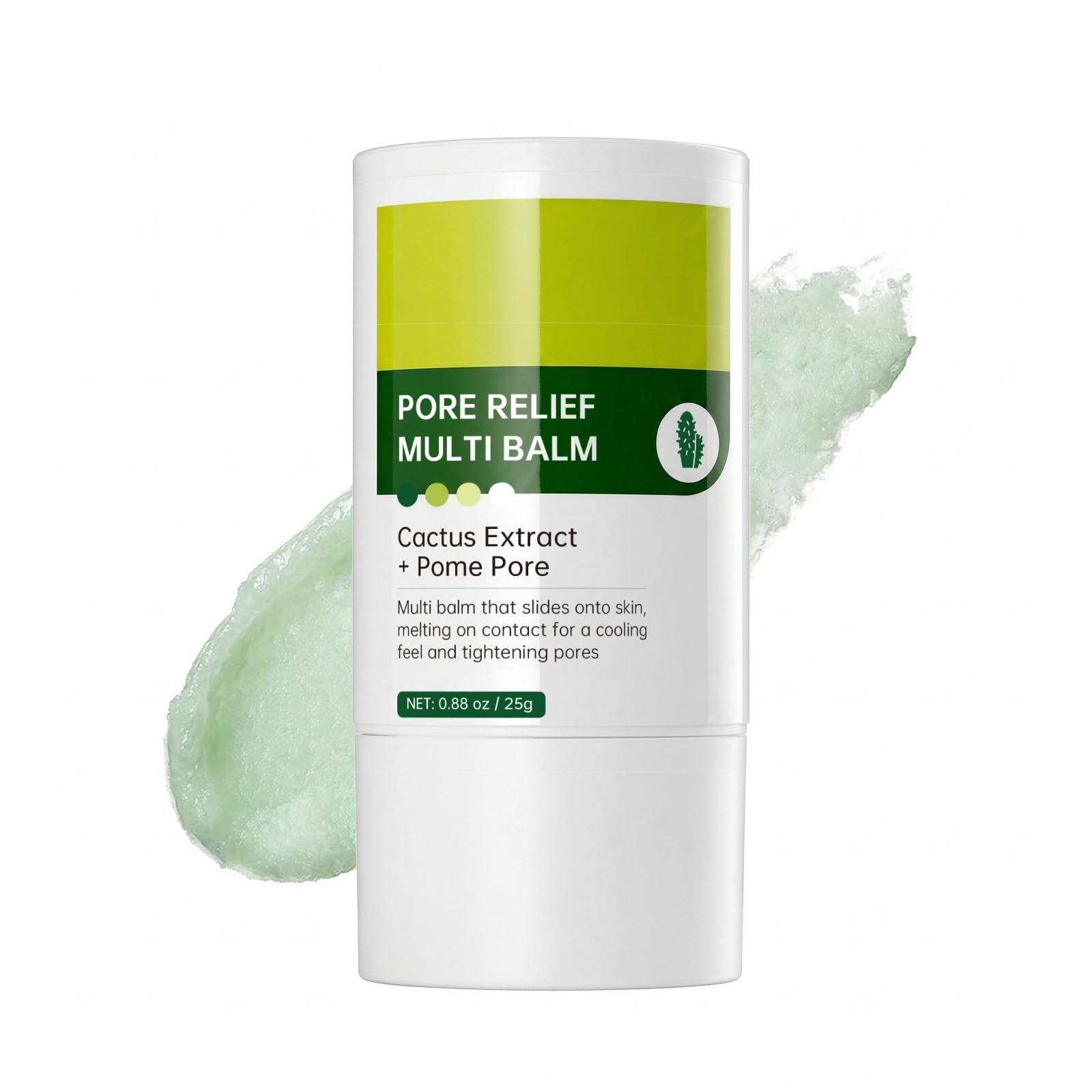EELHOE Cactus Pore Relief Multi Balm Stick- Instant Cooling & Soothing, Pore Minimizer, De-Puffing, Smooths Texture, Non-Greasy 
