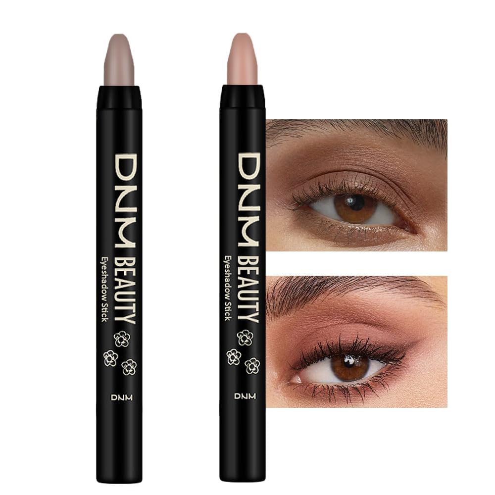 Evpct 2Pcs Cream Eyeshadow Sticks Set For Eyes Waterproof, Ginger Matte Caramel Matte Eye Shadow Stick Pencil Pen Bulk Sombras E