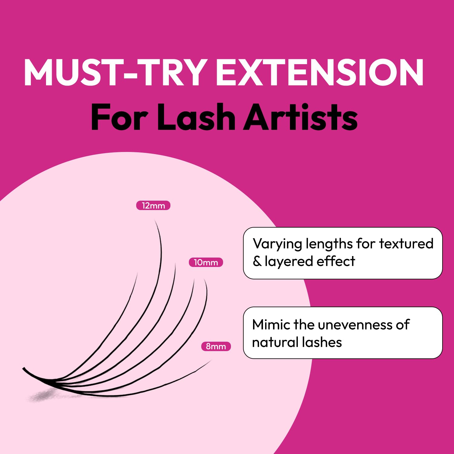 Eyesy Lash 500 Camellia Lash Extensions | 5D 0.07 Size 10-12-14mm Curl CC | American Volume Lash Multiple Lengths Eyesy Eyelash