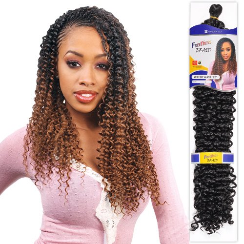 Synthetic Hair Braids FreeTress Water Wave Bulk 22 (4-Pack, TT530)