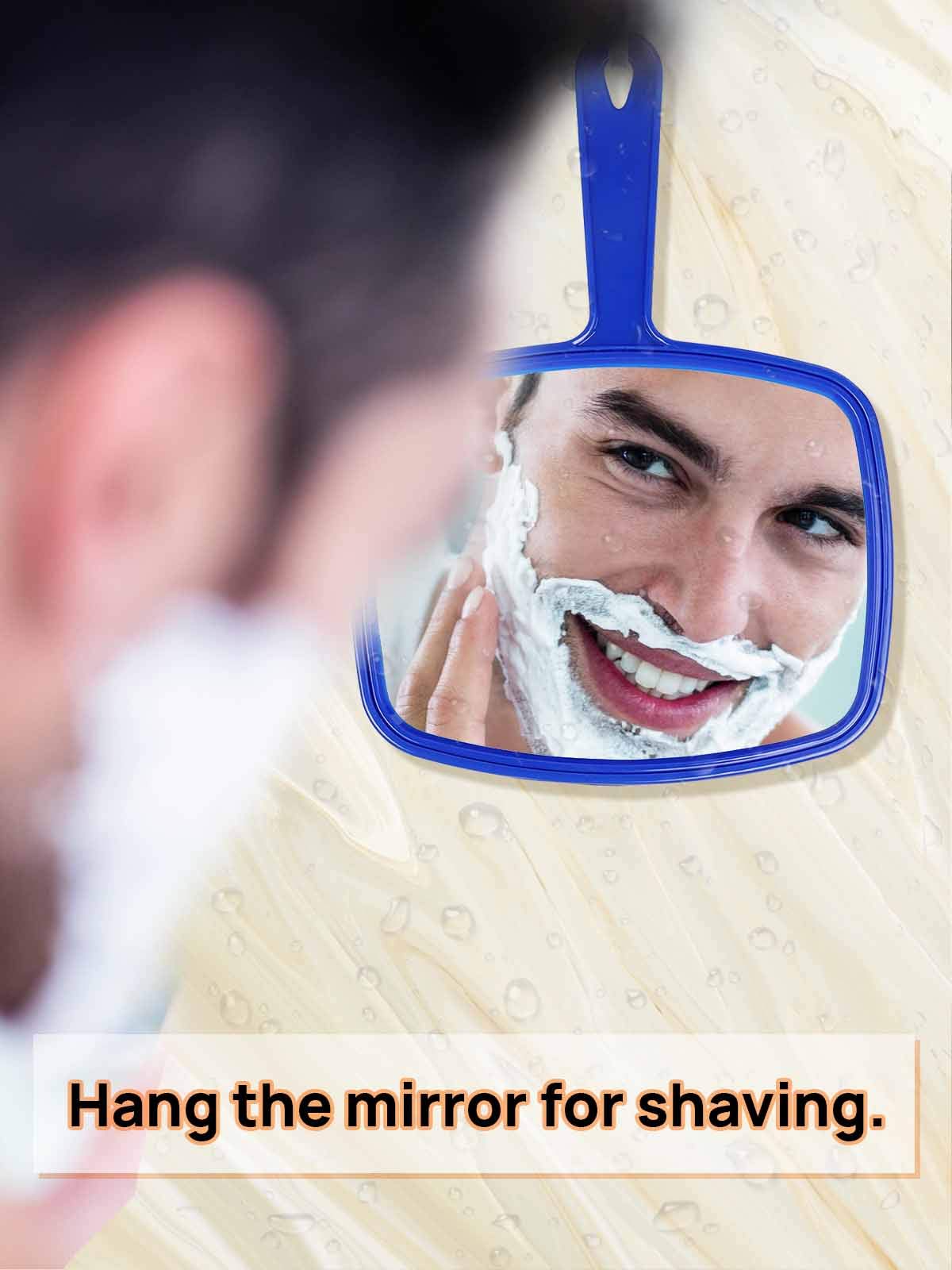 OMIRO Hand Mirror, Handheld Mirror with Handle, American Old Glory Blue