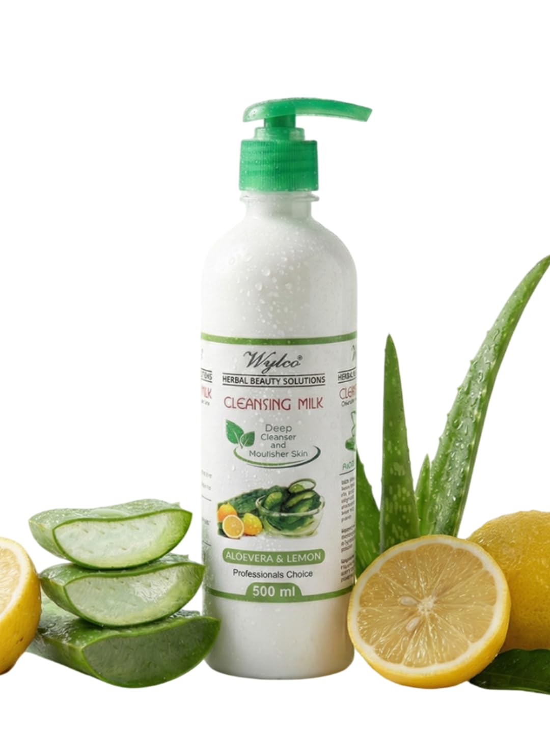 Wylco Herbal Beauty Cleansing Milk With Aloevera & Natural Extracts For Face & Skin, Makeup Removal, Deep Cleaning, Soothing & N