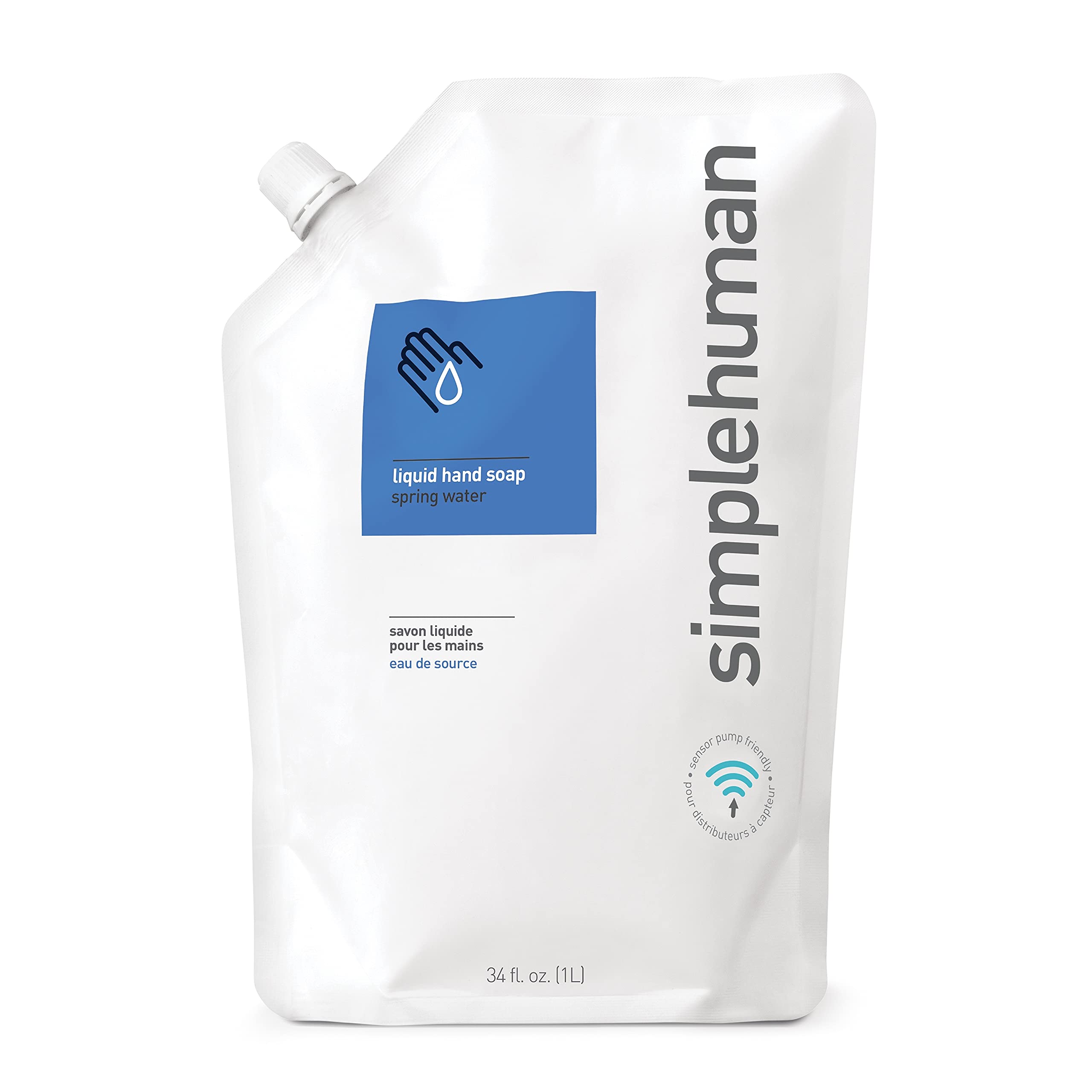 Simplehuman Spring Water Moisturizing Liquid Hand Soap Refill Pouch, 34 Fl. Oz.