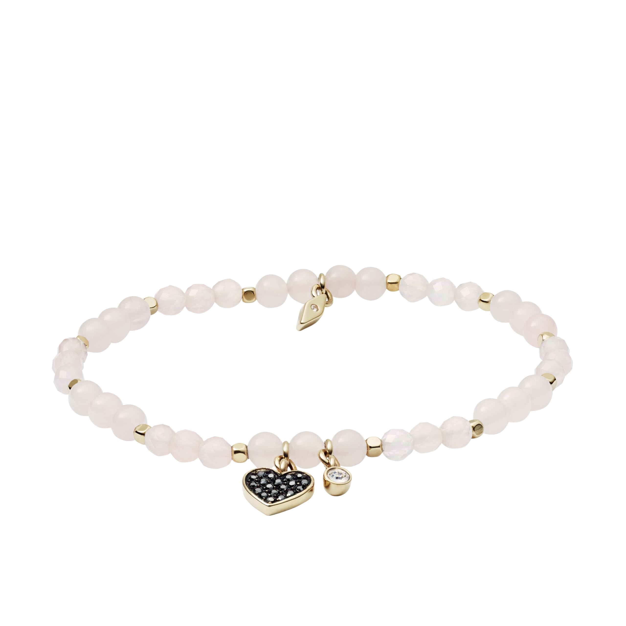 Fossil Womens Rose Gold-Tone Beaded Bracelet, Color: Rose Gold (Model: JA6922710)