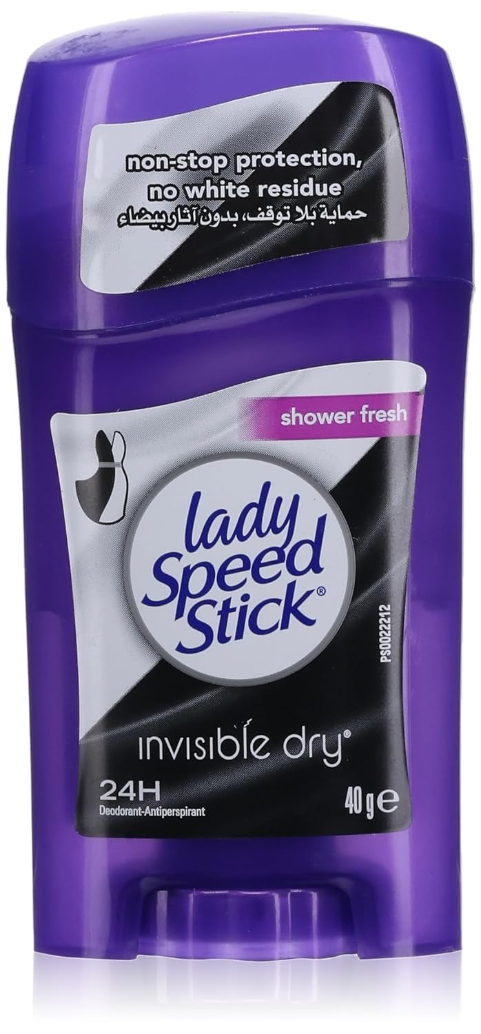 Lady Speed Stick Anti-Perspirant & Deodorant, Invisible Dry, Shower Fresh, 1.4 Oz (39.6 G)