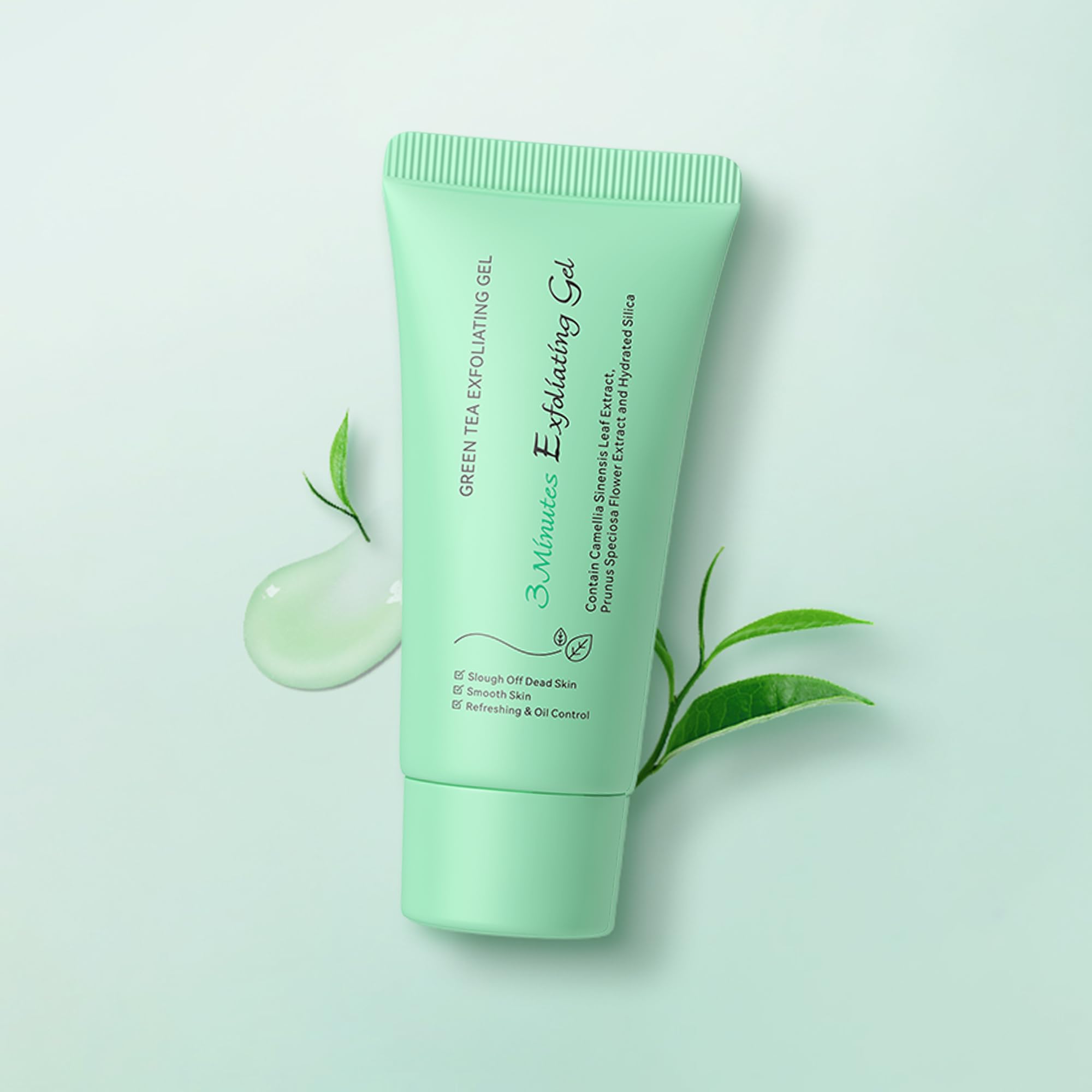 MIESCHER Green Tea Exfoliating Gel, Facial Scrub Exfoliating Cleanser, Moisturizing Body Face Scrub Clean for Dry Skin, Control 