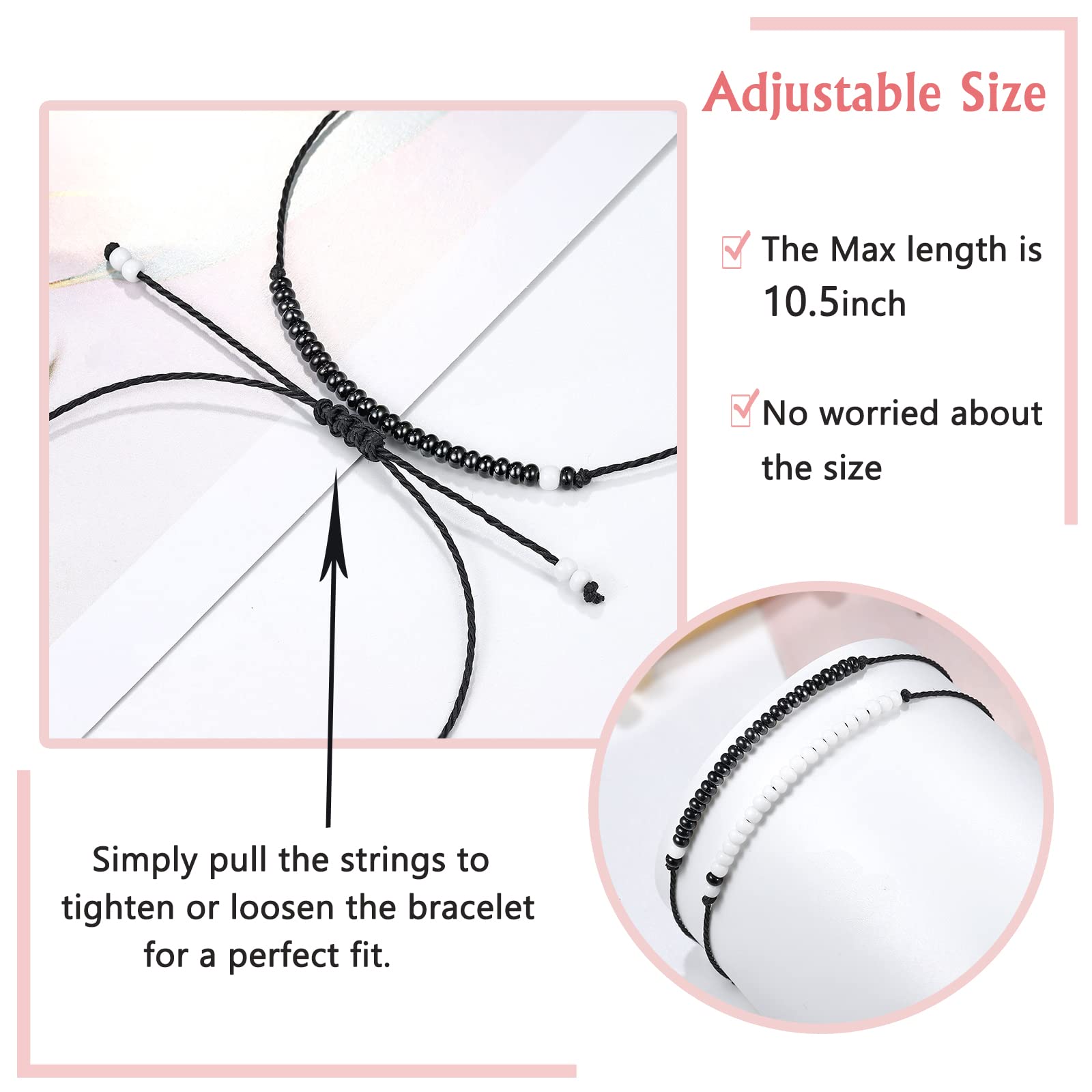UNGENT THEM Anniversary Bracelets Gifts for Him Her Men Women Couple Husband Wife Boyfriend Girlfriends
