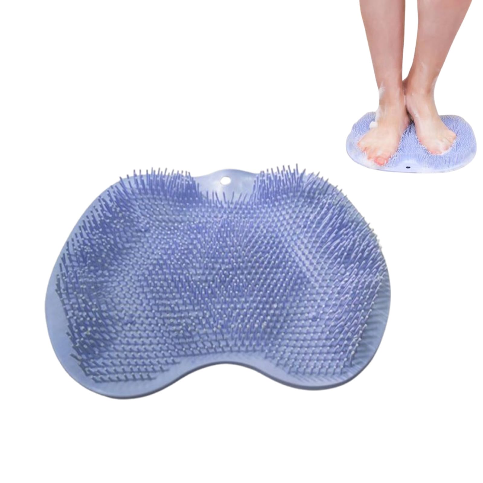 Yvpsi Shower Foot & Back Scrubber, Wall Mounted Massage Pad, Silicone Bath Massage Cushion Brush With Suction Cups For Body Scru