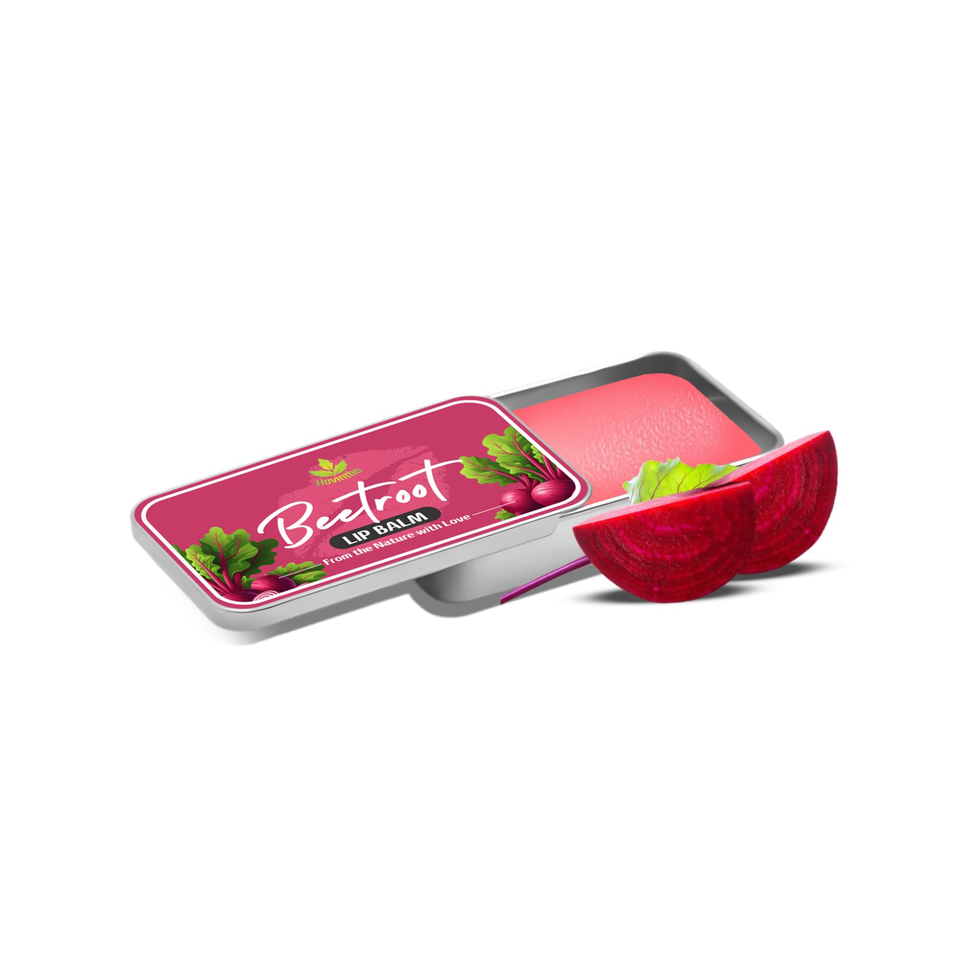 Havintha Beetroot Lip Balm With Shea Butter & Rose Oil, 10G