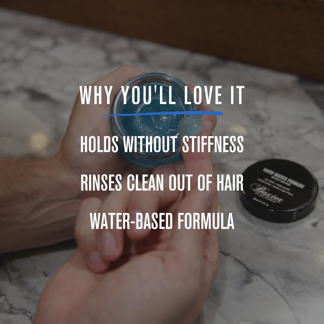 Baxter Of California Hard Water Pomade For Men | Shine Finish | Firm Hold | Hair Pomade | 2 Fl. Oz.