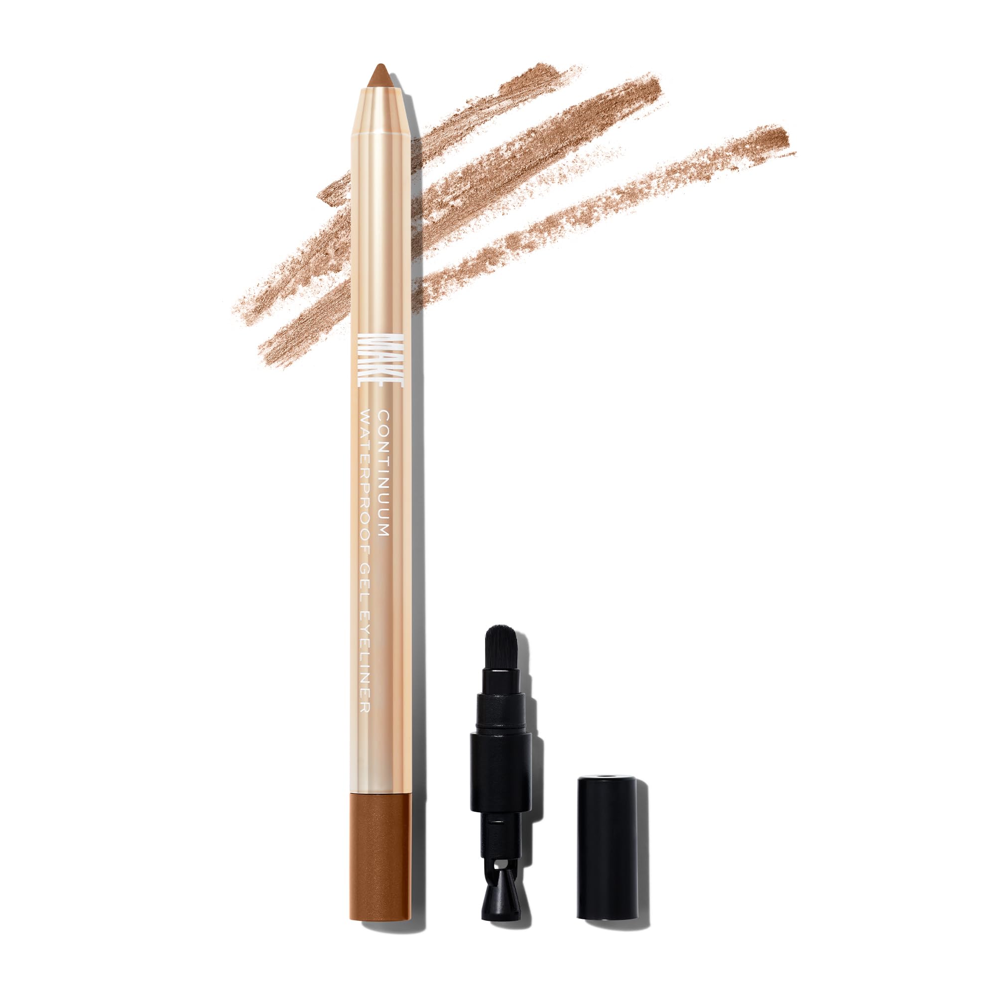 Make Continuum Waterproof Gel Eyeliner - Bronze Eyeliner Pencil - Smudge-Proof Professional Makeup - Light Brown Eyeliner Pen, O