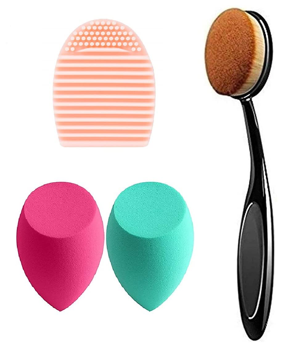 Komoko Multipurpose Makeup Brush Blender And Egg Brush Scrubber Sets Cosmetic & Beauty Blender Tools