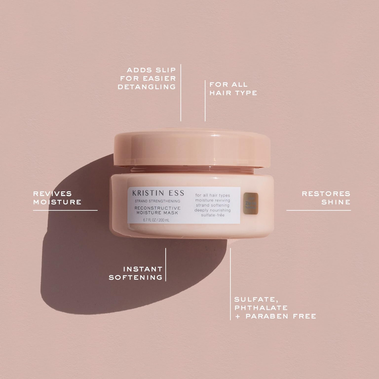 Kristin Ess Hydrating Deep Conditioner Protein Hair Mask - Shea Butter + Coconut Oil Hair Treatment For Dry Damaged Hair - Deep