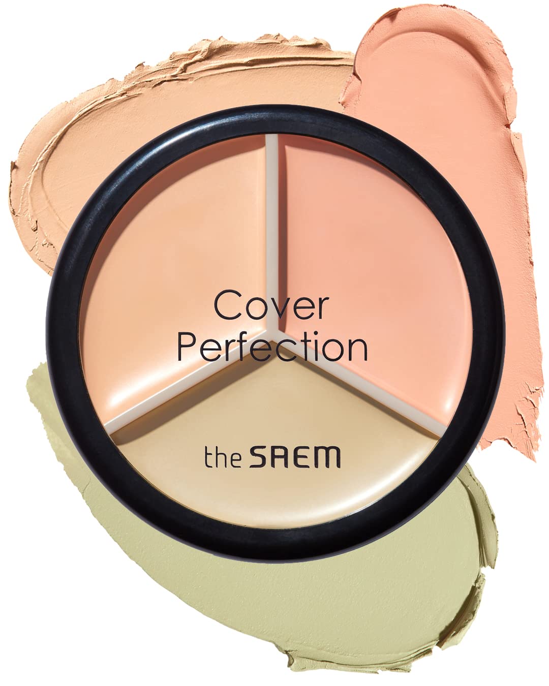 THESAEM Cover Perfection Triple Pot Concealer 03 Correct Up Beige - for Fair to Light Skin Tone - 3 Color Full Coverage Conceale