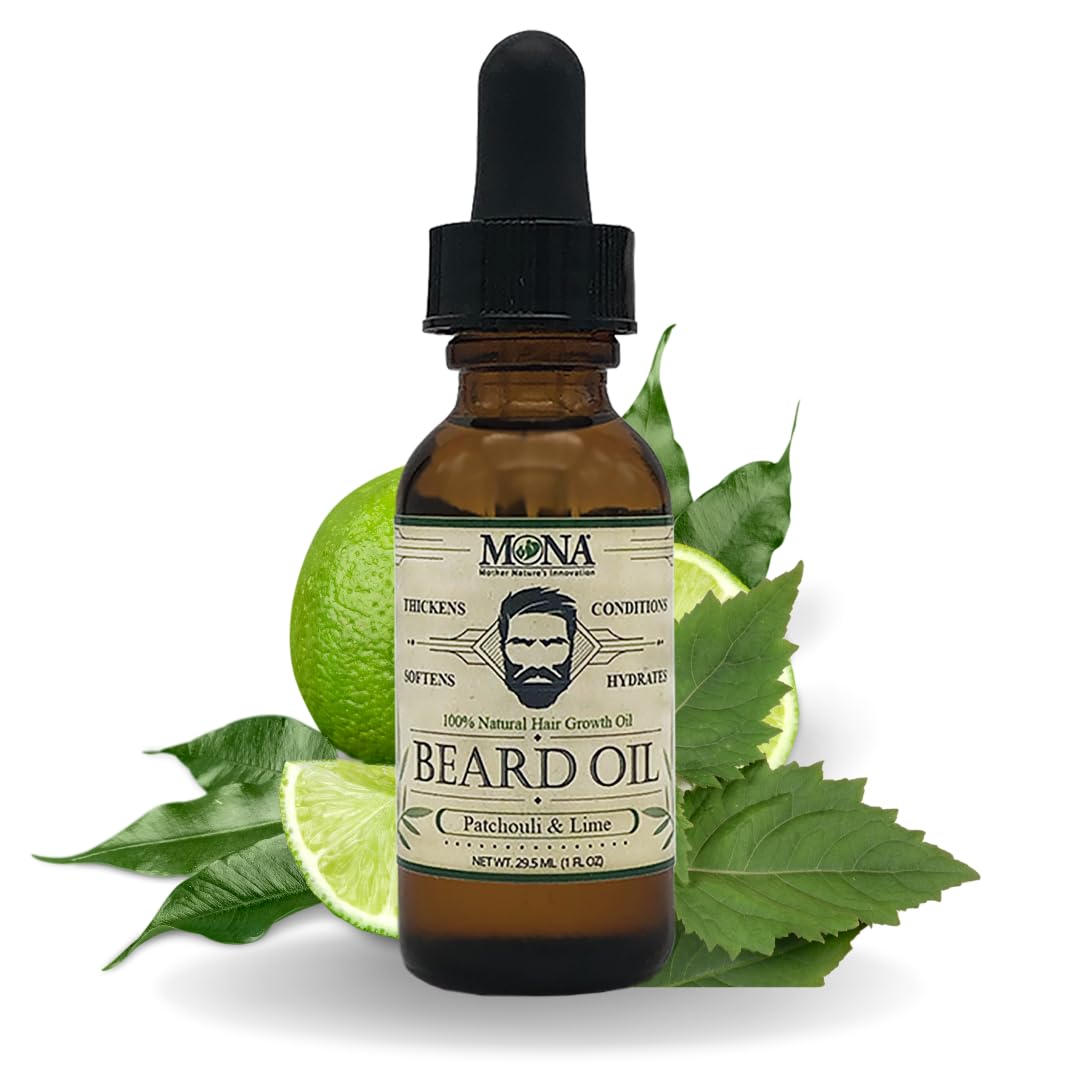 MONA BRANDS Pure Herbal BEARD Oil | 100% Natural Hair growth oil | Thickens, Conditions, Softens, and Hydrates | For Frizzfree 