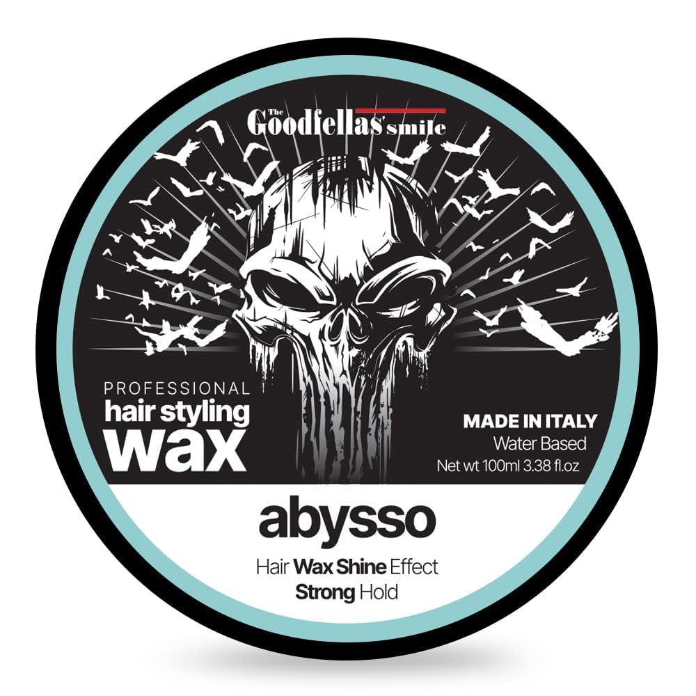 The Goodfellas' smile Hair Wax Fiber/Pomade, Strong Hold Formula, 100ml, Made in Italy - (Fresh Citrus, Floral & Oak/ABYSSO)