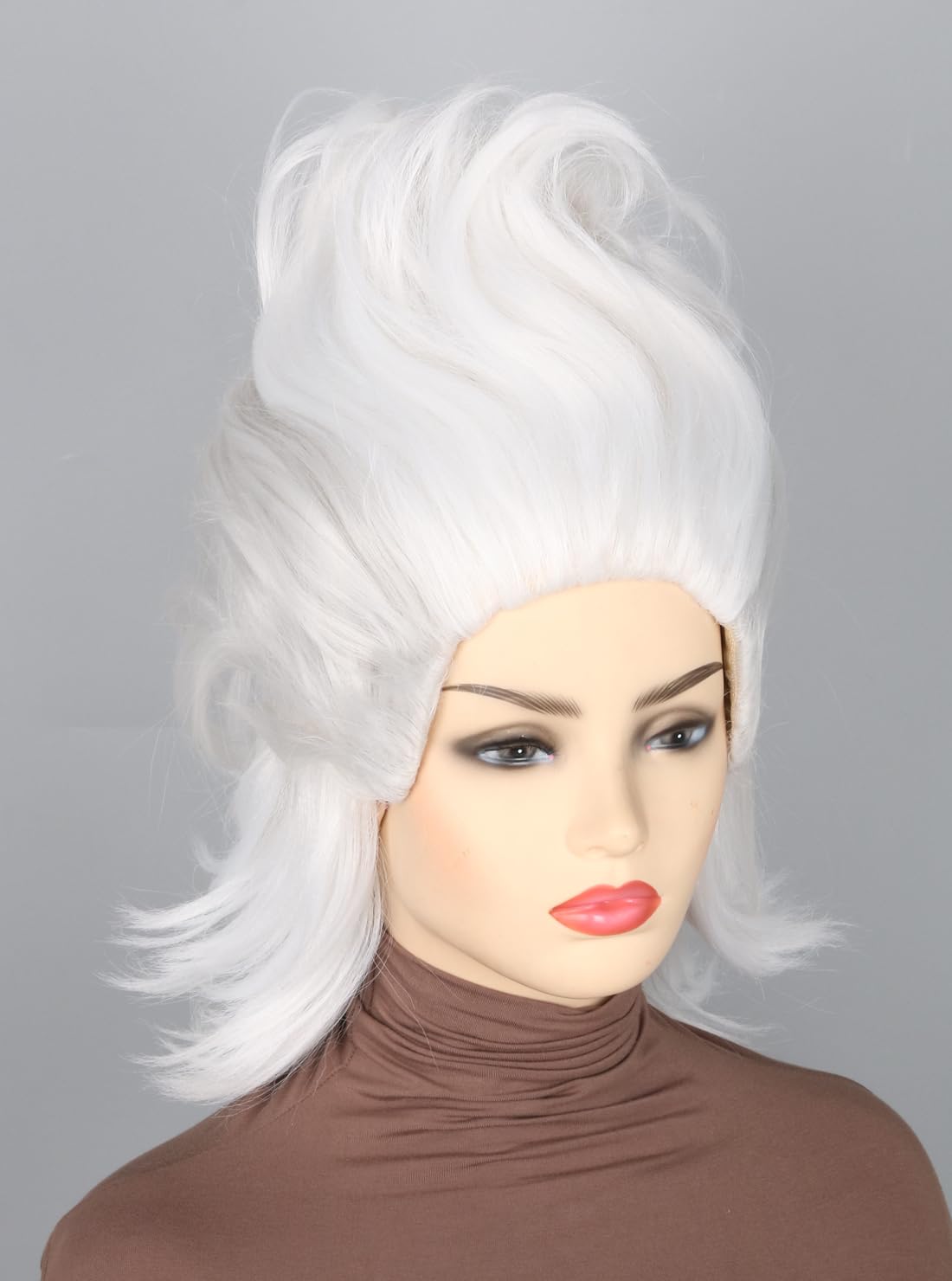 Topcosplay Women or Girl Sea Witch Wig Short White Ghost Wig Cosplay Halloween Costume Wigs