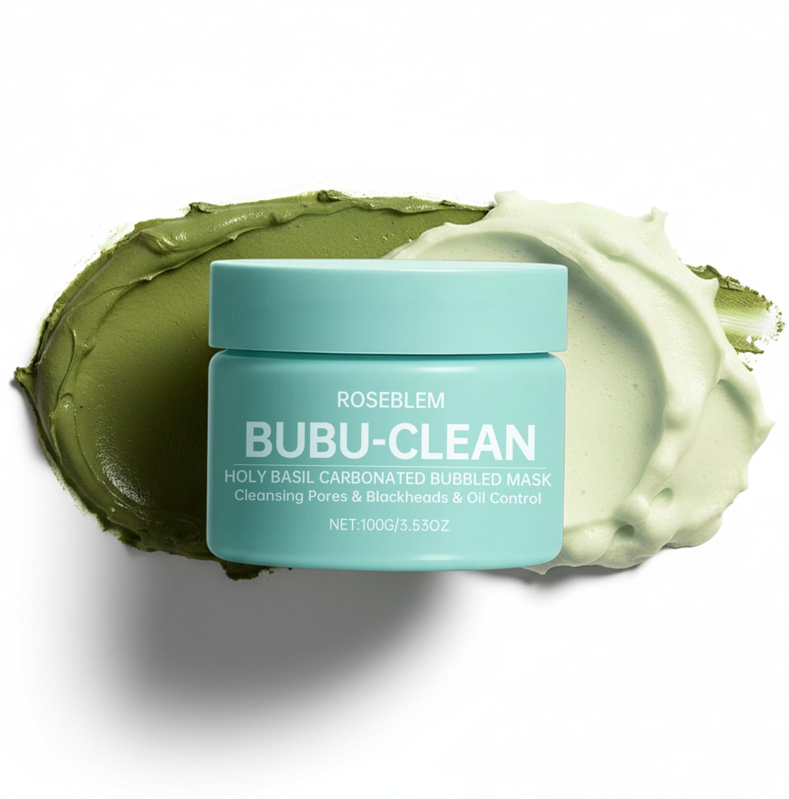 Holy Basil Bubble Deep Mask, Fast & ReBubbling Carbonated Clay Mask with Natural MineralRich Mud for Pore Cleansing, Blackhead