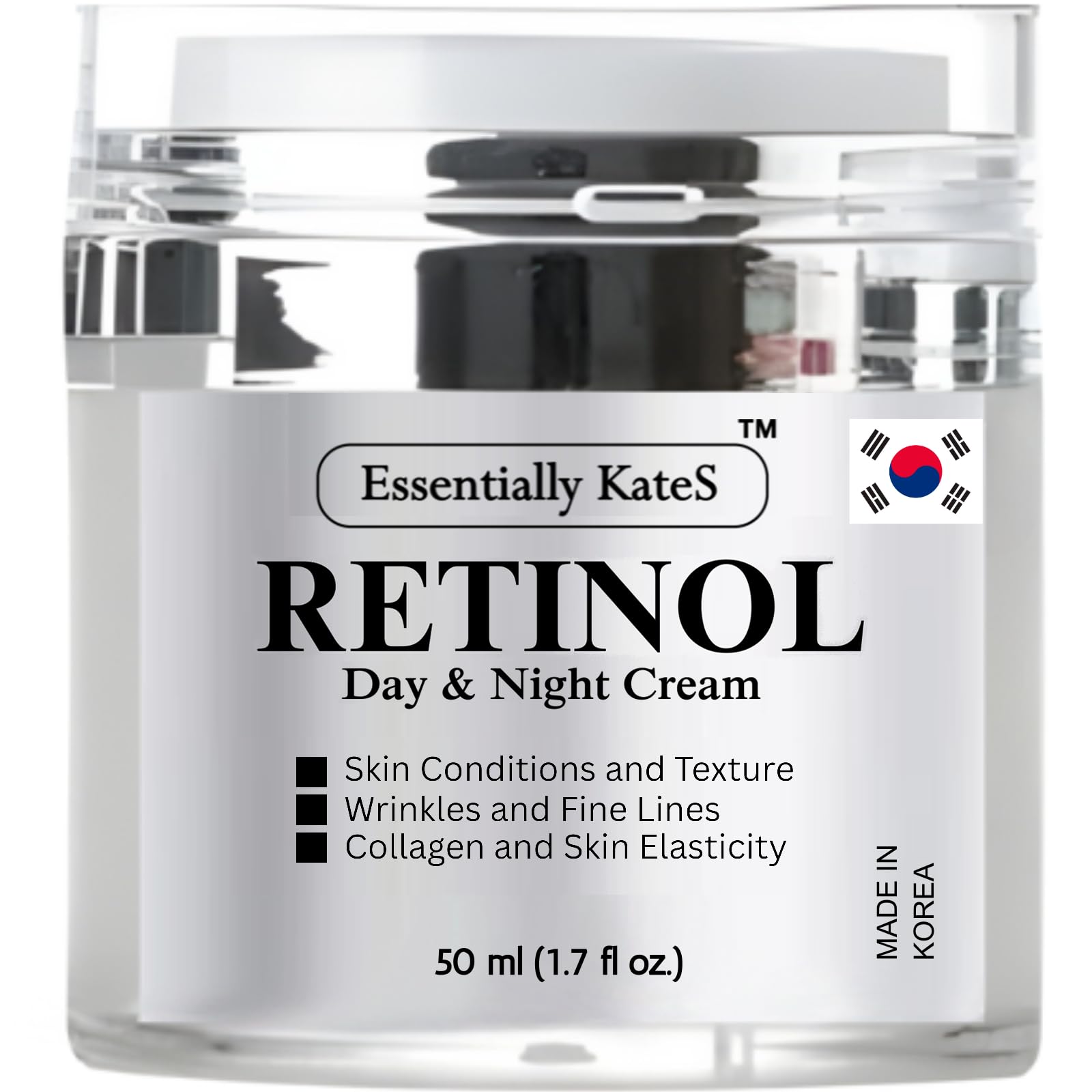 Retinol Moisturizer Cream 50 ml - Pack of 1 - Face, Eye, Forehead, Crow's Feet, D  collet   & Neck Cream - Fights Sagging Appear