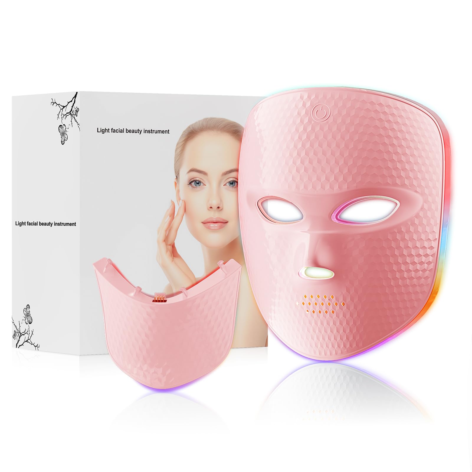 ONLUKY Red Light Therapy for Face,Red/Blue/INR wrinkles & acne treatment