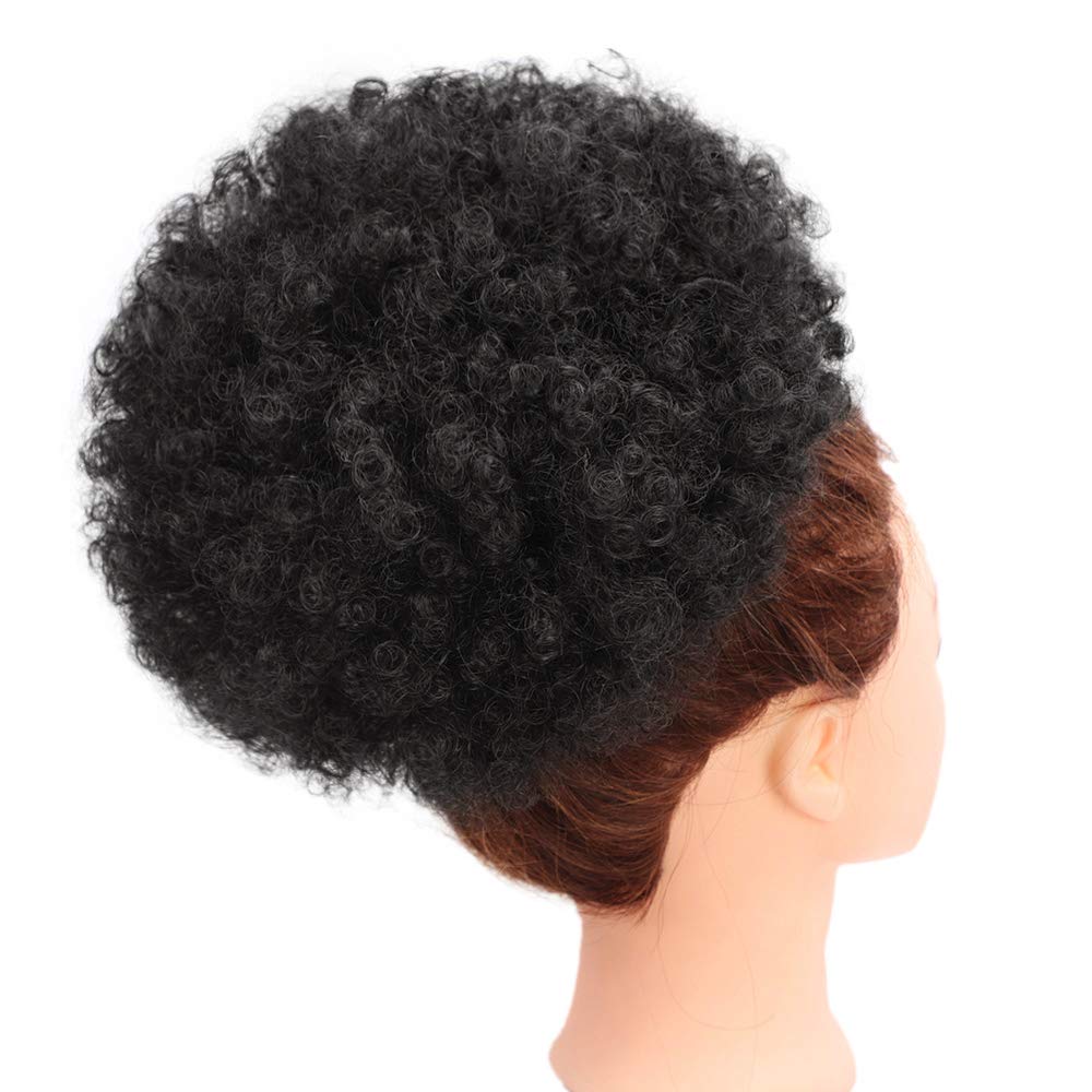 Aisi Queens Extra Large Afro Puff Drawstring Ponytail For Women,Big Black Afro Kinky Curly Hair Bun Synthetic Hairpieces Clip In
