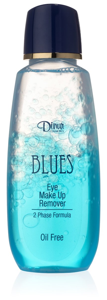 Dinur Cosmetics Blues Eye Make Up Remover Oil Free Gentle Remover For Regular & Waterproof Makeup Rich With Chamomile Vitamin E