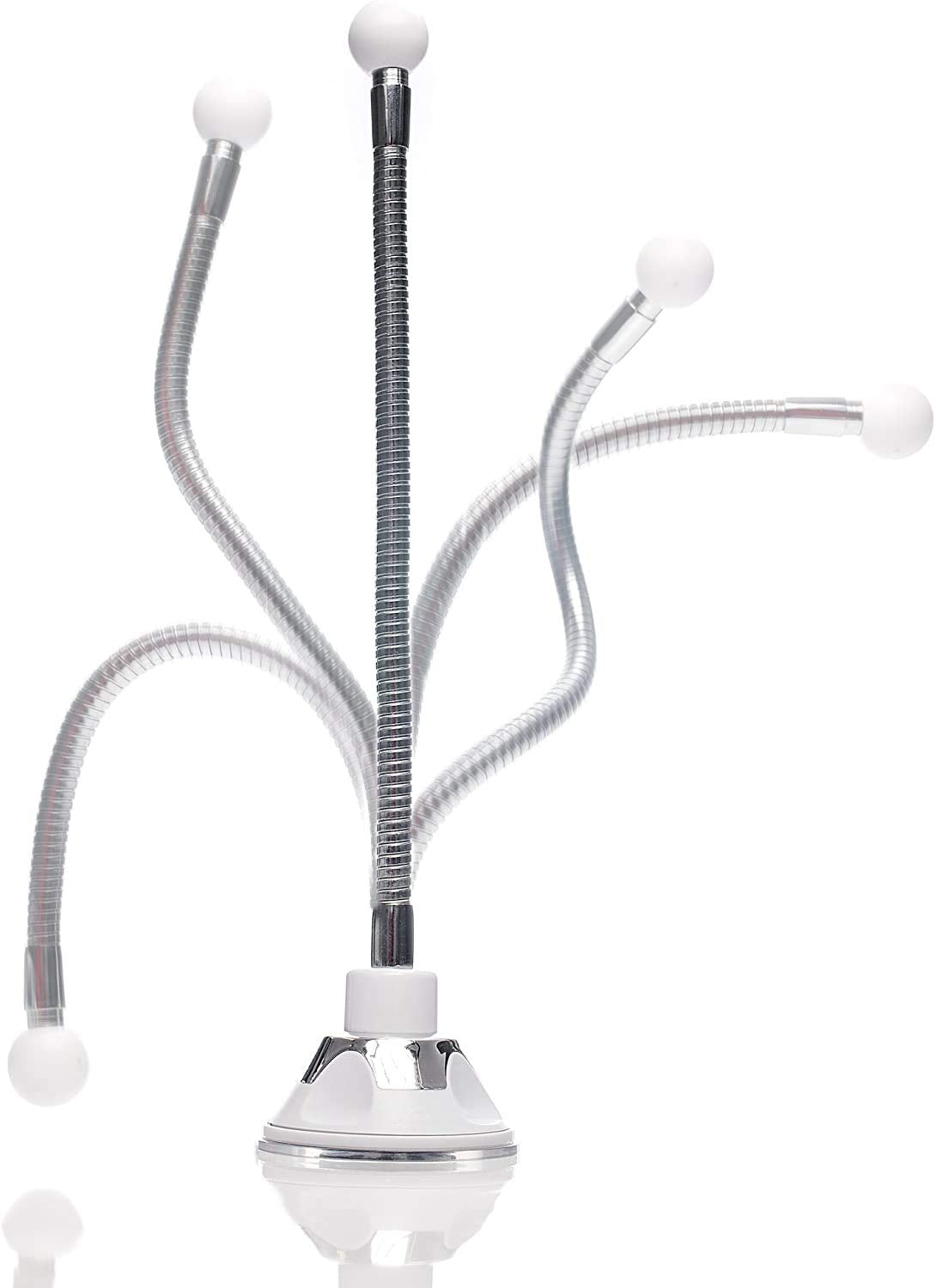 Fancii Chrome Gooseneck Attachment with Locking Suction Cup, For Luna, Mira and Maya LED Mirror Series (Mirror Not Included)