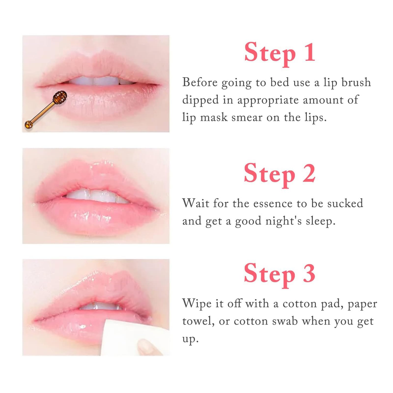 Minfei 4Pcs Bee Lip Balm Set - Overnight Moisturizing Lip Mask, Hydrating & Exfoliating, 1oz, Strawberry, Watermelon, Honey, Lime