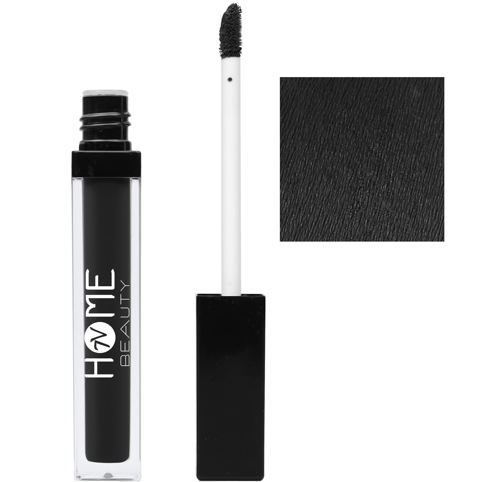 7V Home Beauty Black Matte Liquid Lipstick, Long Lasting High Pigmented Non-Stick Waterproof Black Lipstick (5Ml, #723)