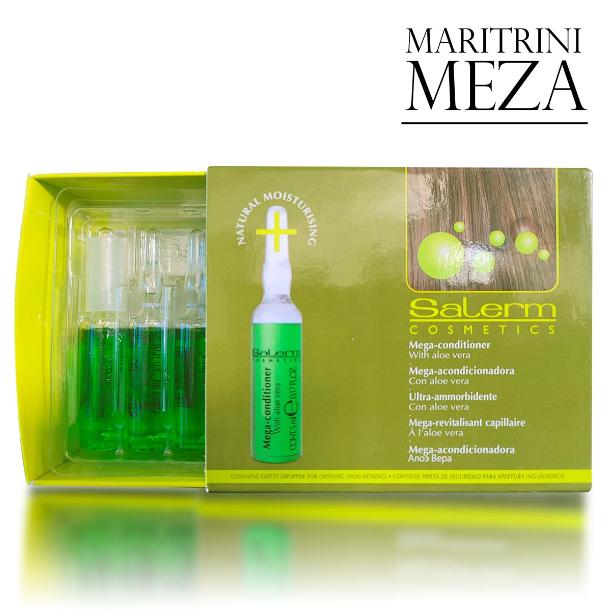 Salerm Mega Conditioner Ampoulet 12 X 5 Ml Repair Hydrate - Includes Gift - Maritrini Meza - Salerm Cosmetics Mega Conditioner F