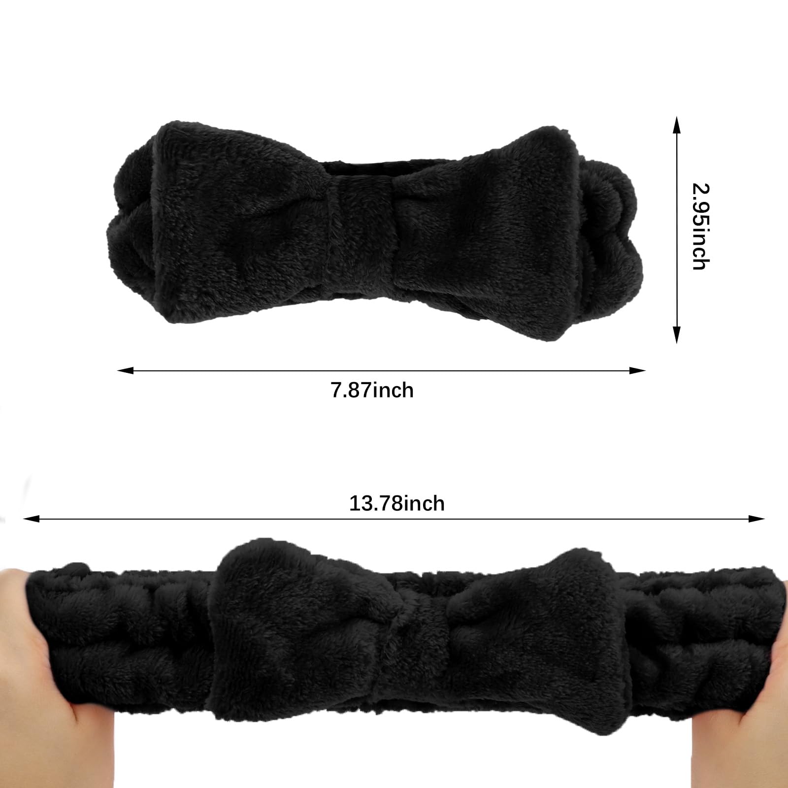 CIEHER Hairband, 8pcs White & Black Spa Headband for Bachelorette Party Favors, Bride & Bridesmaid, Yoga, Sports, Home Use