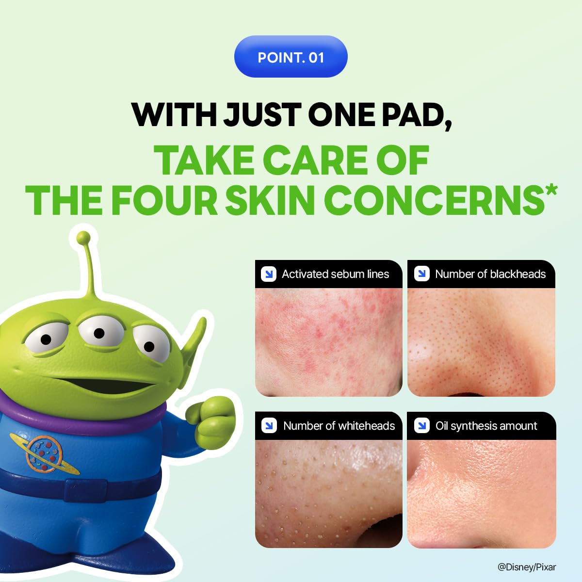 Mediheal Madecassoside Toner Pads [Disney Pixar Edition]-Centella Asiatica To Improve Uneven Skin Tone - Vegan Face Gauze Pads,