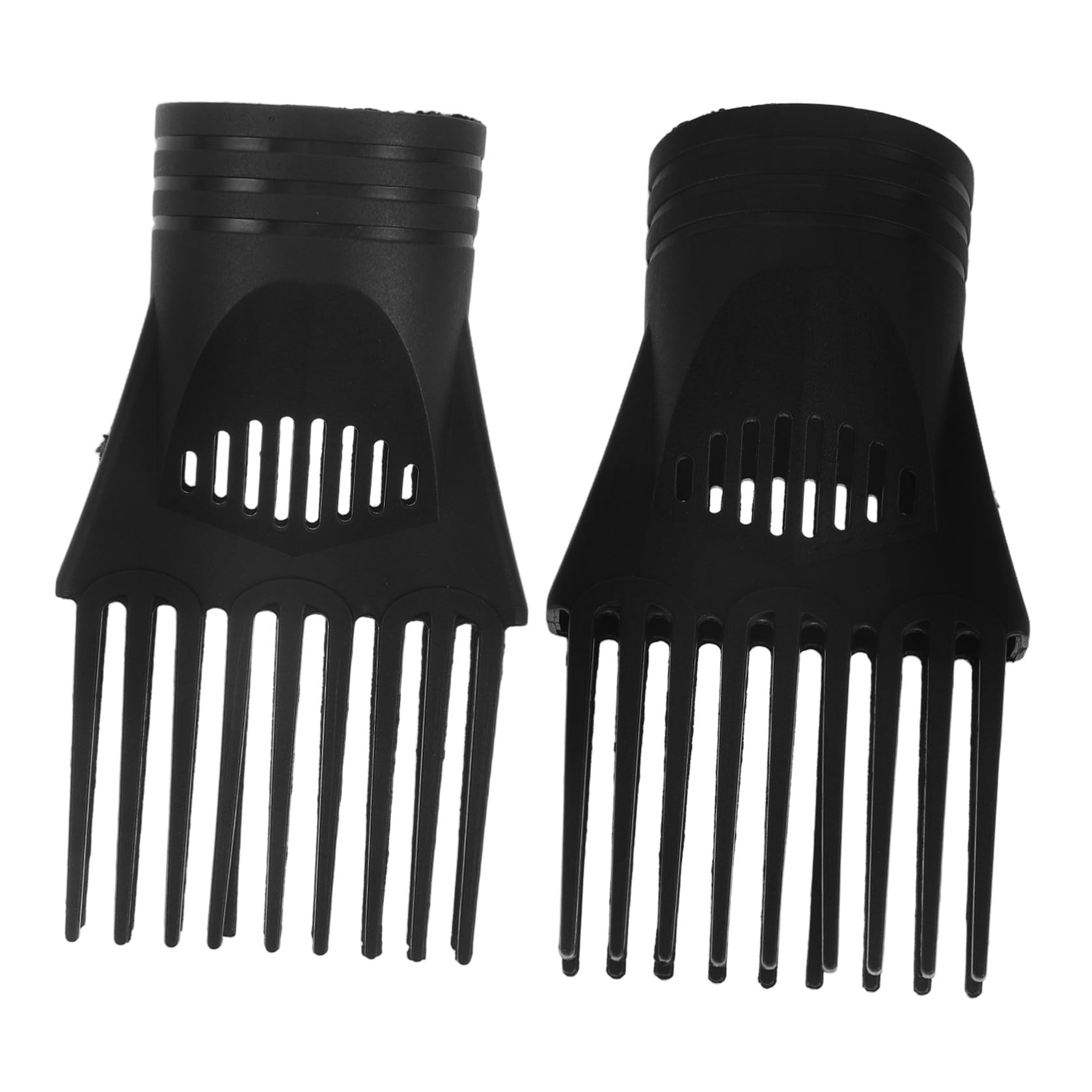2pcs Hair Dryer Concentrator Nozzle Comb Attachment Black Plastic