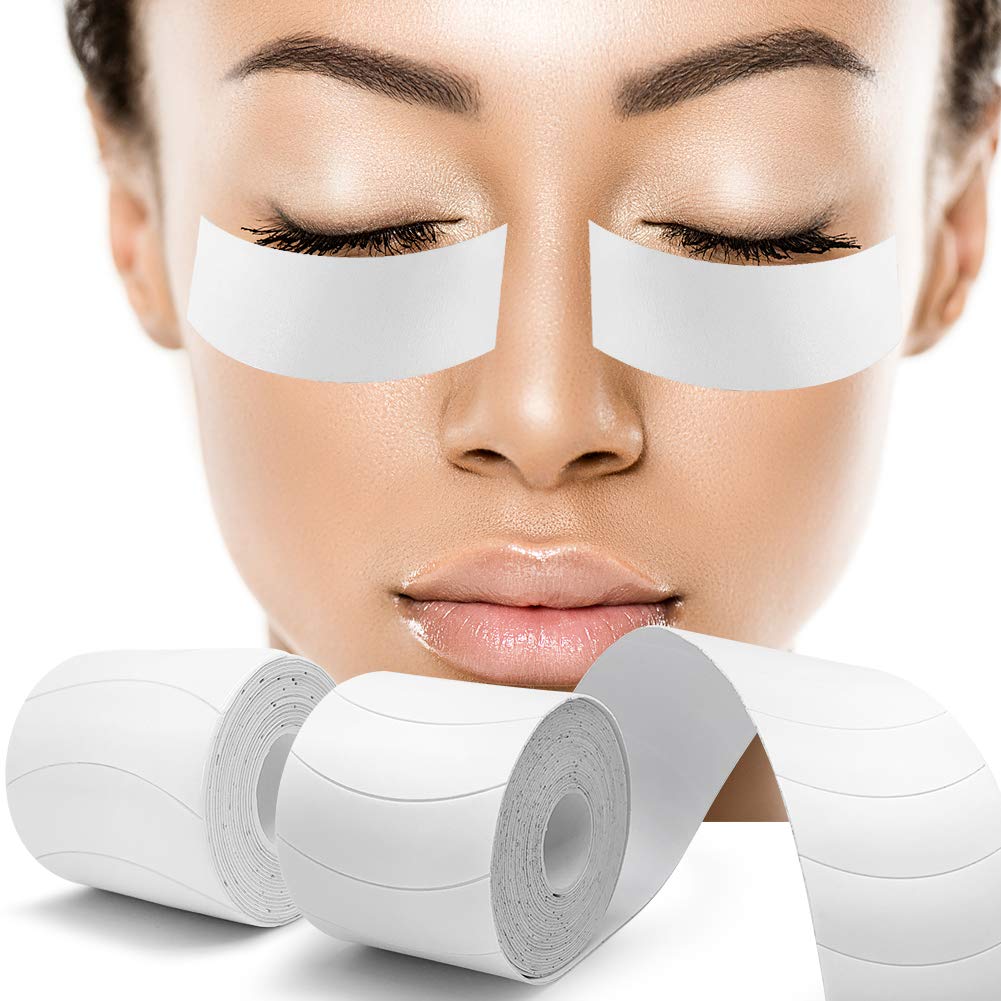 Foam Eye Pads Lash Extensions - Akissos 110 Pcs Pre Cut Medical Foam Tape Under Eye Pads Eyelash Extension Supplies Beauty Tools
