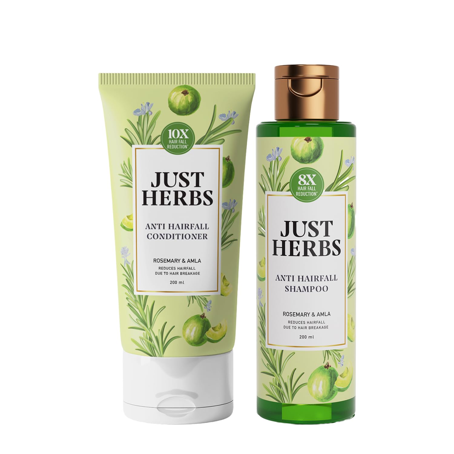 Just Herbs AntiHair Fall Rosemary & Amla Shampoo And Conditioner Combo (Pack Of 2)