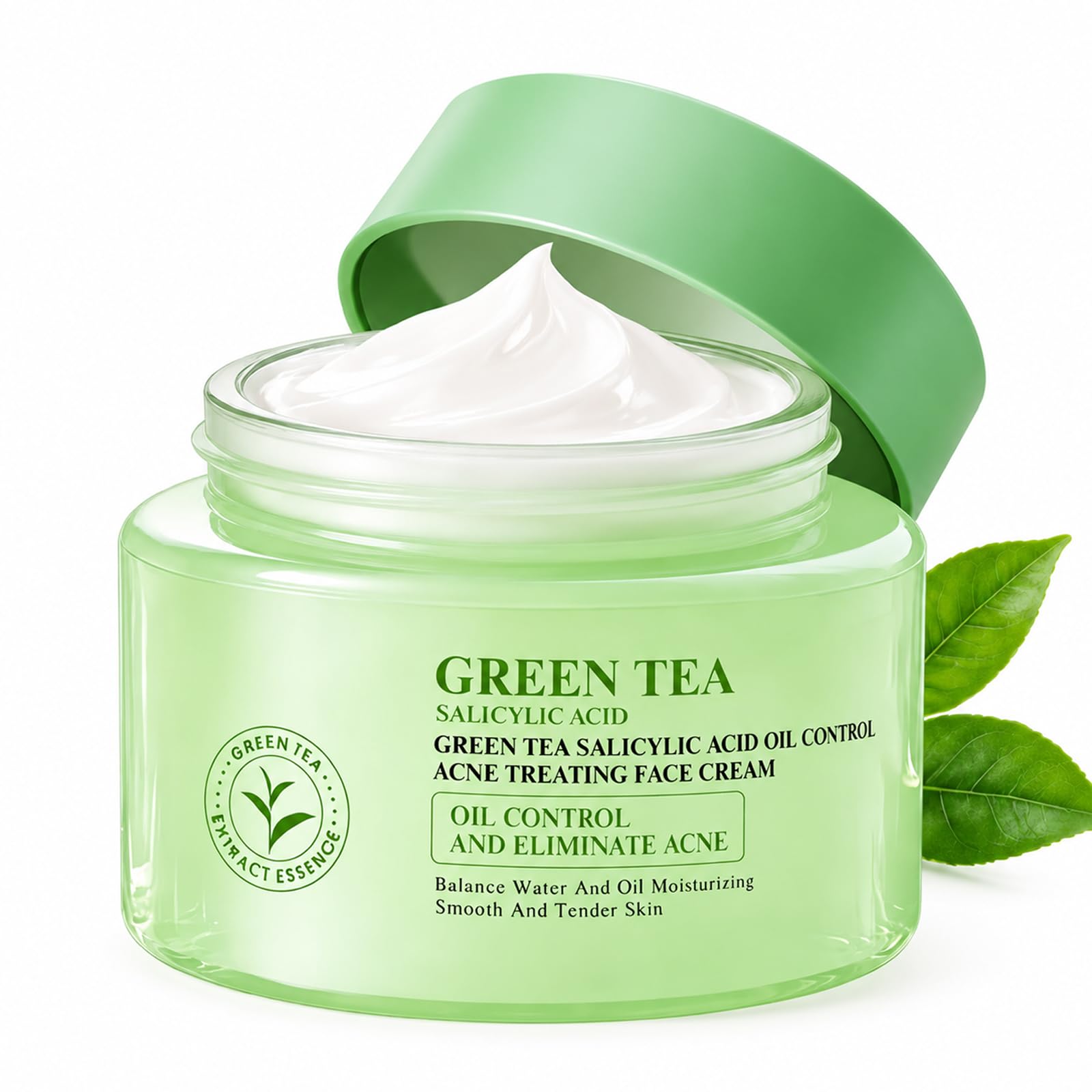 Jiakale Green Tea Face Cream,Oil Control Balancing Moisturizer for All Skin