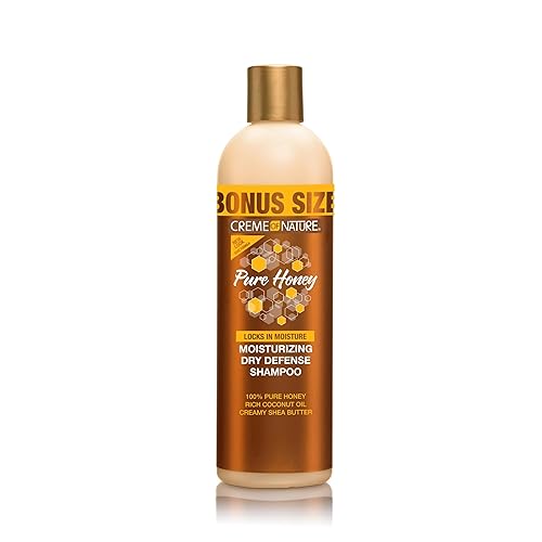 Creme Of Nature Pure Honey Moisturizing Dry Defense Shampoo, Bonus Size 15.2Oz