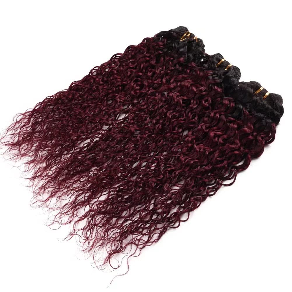 Feel Me Ombre Brazilian Hair Weave Bundles Water Wave Human Hair Bundles 8A Mink Unprocessed Brazilian Water Wave Virgin Hair Bu