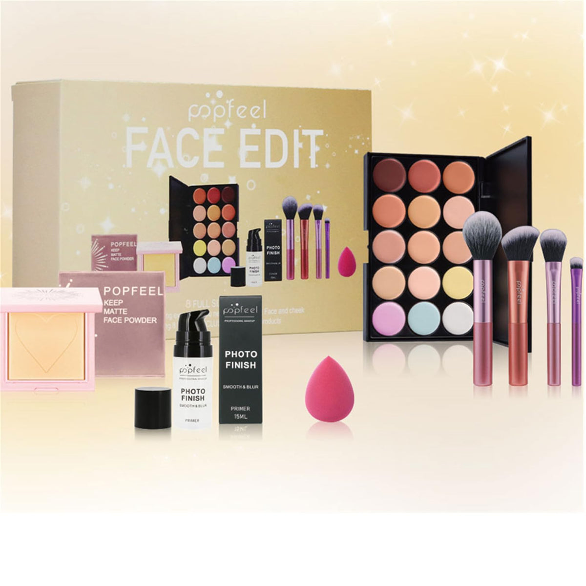 Face Makeup Kits for Women, Face Makeup Set for Beginners, Valentine's Day Gifts Set for Women Girls, Makeup Essential Bundle wi