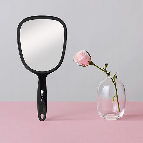 Diane Plastic Handheld Mirror - Vanity Oval Mirror With Hanging Hole In Handle - Small Size (5??X 11?? For Travel, Bathroom, Des