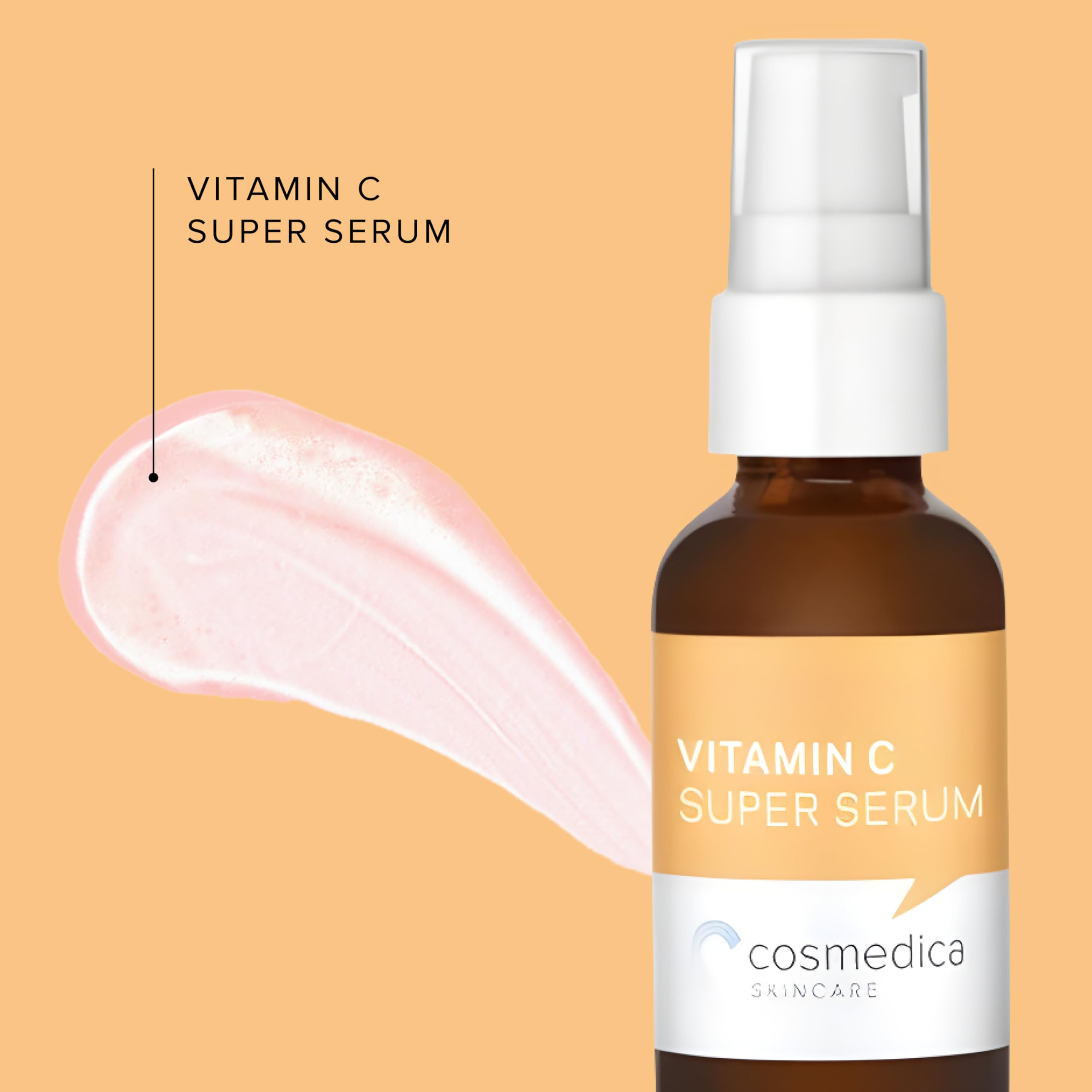 Cosmedica Skincare Facial Serum Trio Set Value For Clear Skin - Vitamin C Super Serum, 2.5% Retinol Serum, Pure Hyaluronic Acid