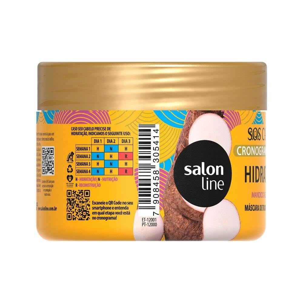 Salon Line - Linha SOS Cachos (Cronograma Capilar) - Mascara de Hidratacao 300 Gr - (SOS Curls (Capillary Schedule) Collection -