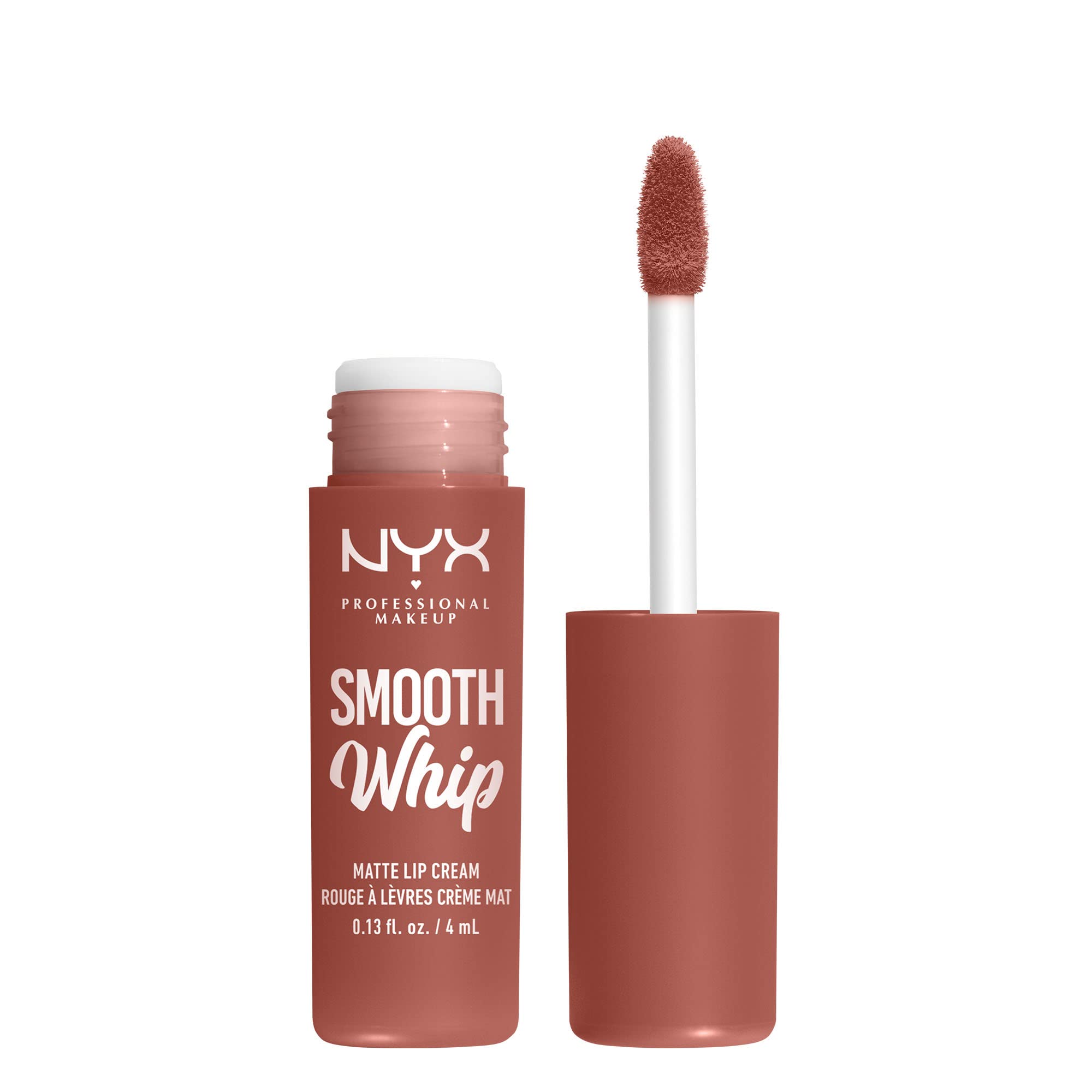 Nyx Professional Makeup Smooth Whip Matte Lip Cream, Long Lasting, Moisturizing, Vegan Liquid Lipstick - Teddy Fluff (Midtone Pi
